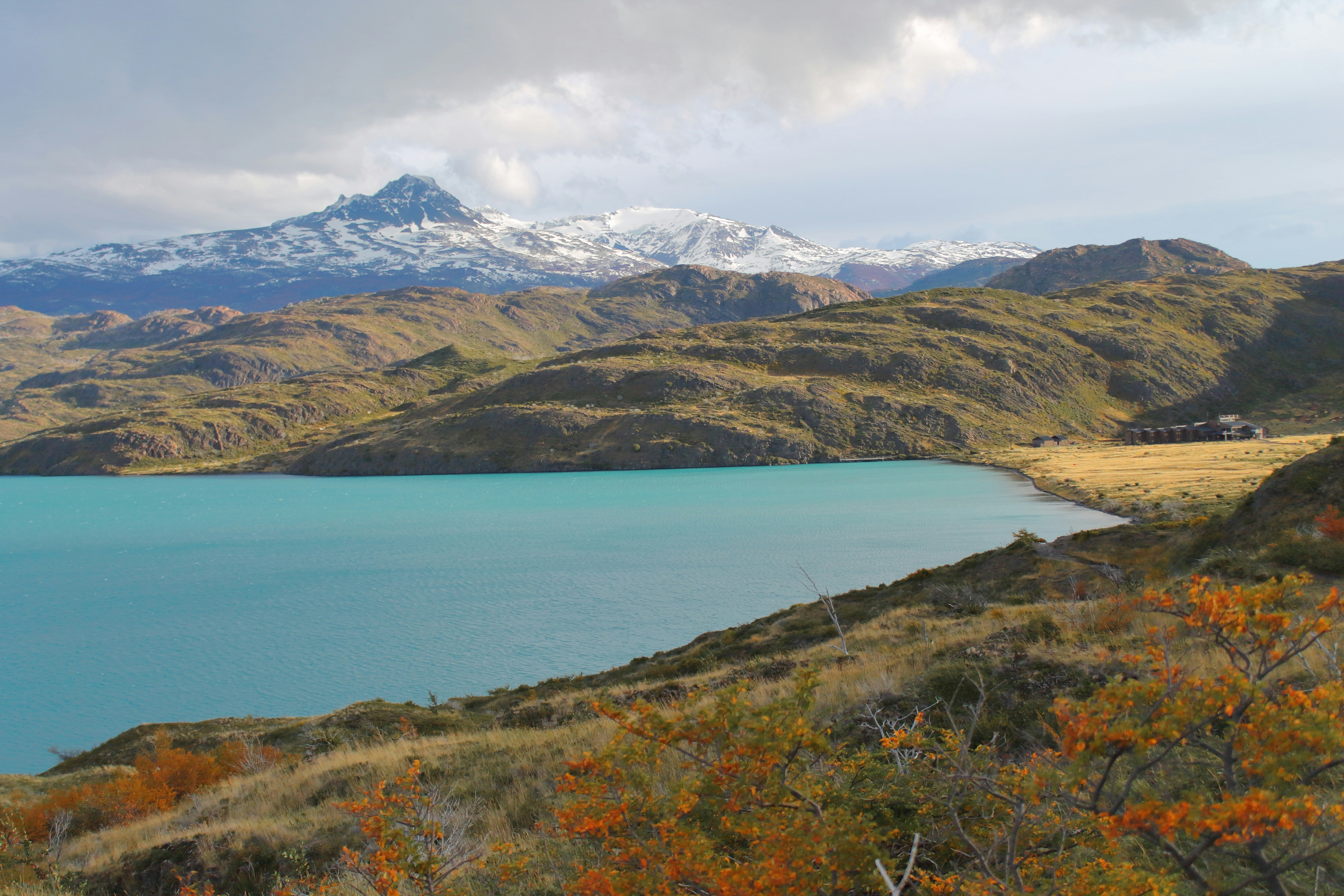 Mountains and lake at Torres del Paine in Patagonia, Chile — example of organic design aesthetic with earthy color palette
