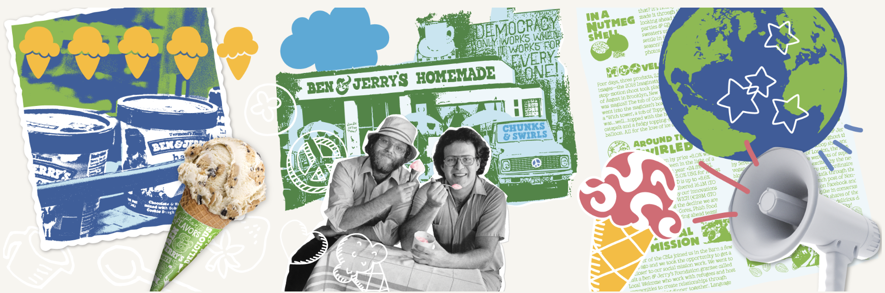 SXSW festival branding featuring retro design elements from past decades