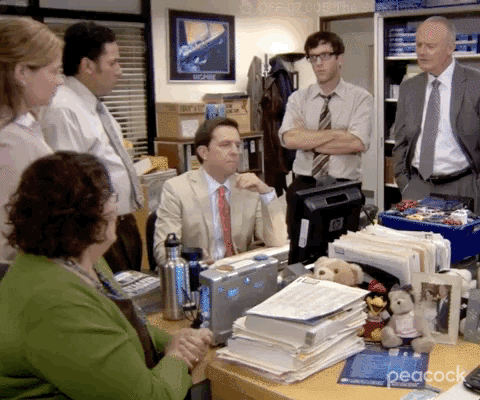 Asking for feedback animation from The Office
