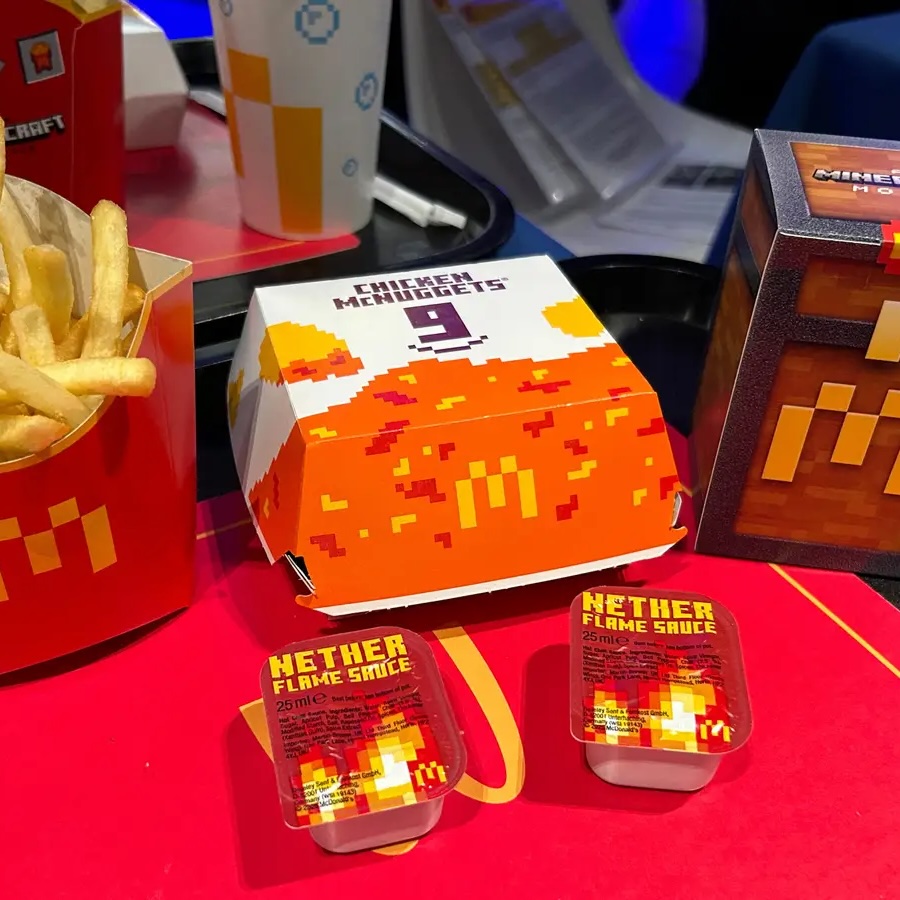 McDonald's pixelated campaign packaging