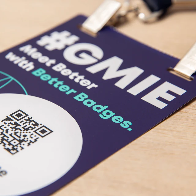 Custom event badge with double notches