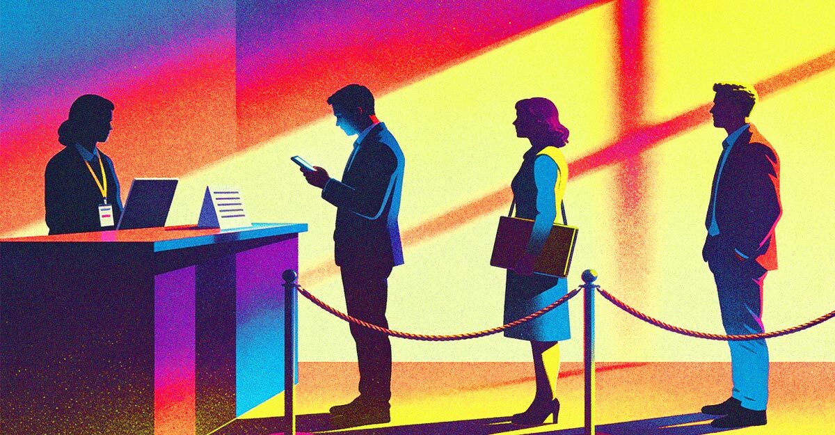 Conference Check-In Without a Line: The Staffing Math