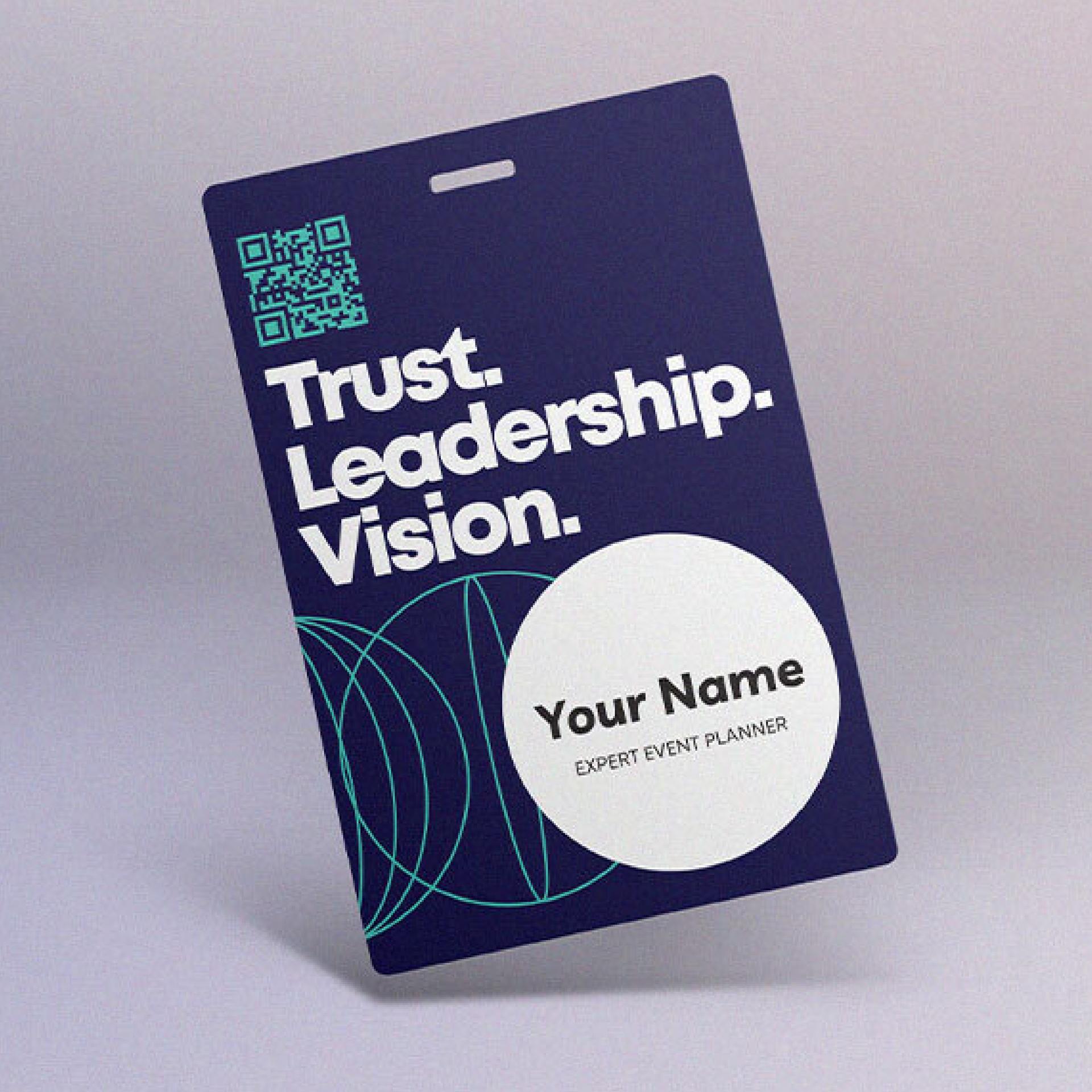 Personalized event name badges for conferences, meetings, and corporate events