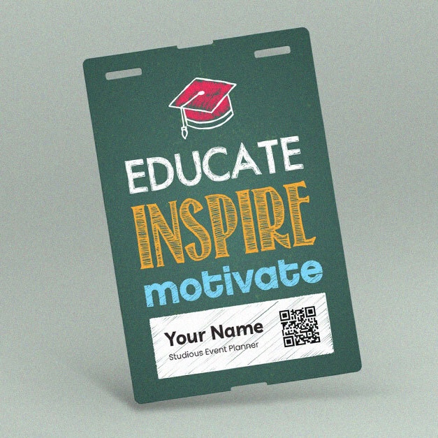 Personalized event name badges for university events, academic conferences, and campus activities