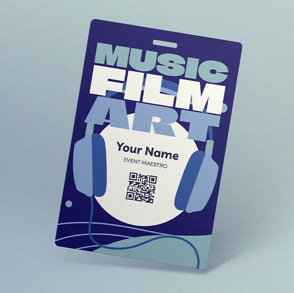 Personalized event name badges for film and music festivals, award shows, industry expos, and VIP experiences
