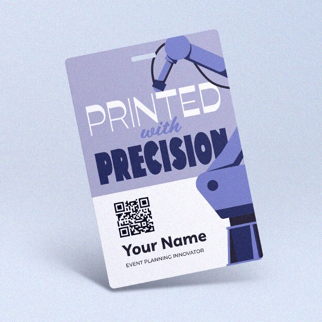 Personalized event name badges for industry expos, safety training, and employee identification