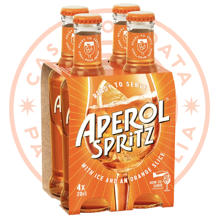Aperol summer activation with bright signature orange branding