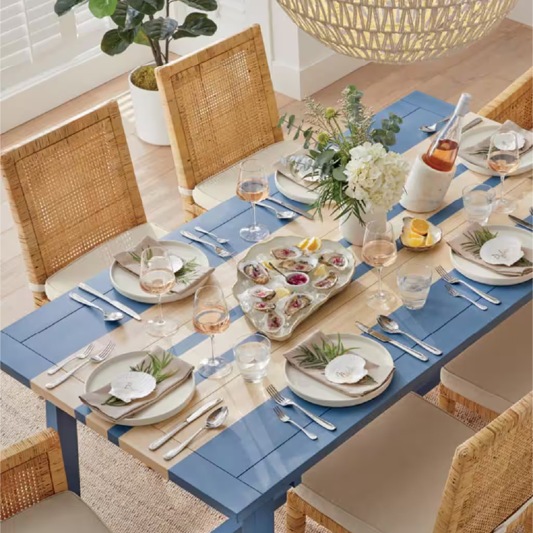 Coastal blue tones evoking sky, seafoam, and Caribbean turquoise