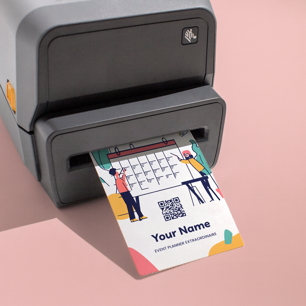 Direct thermal badge printer used for on-site event check-in