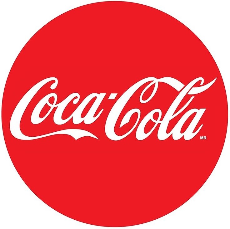 Coca-Cola classic typography in red and white