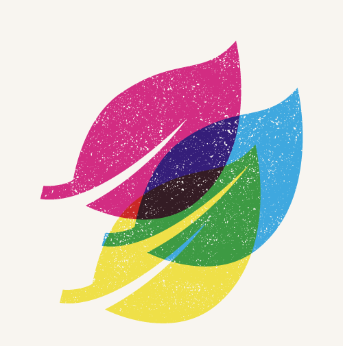Sustainability — colorful leaves illustration
