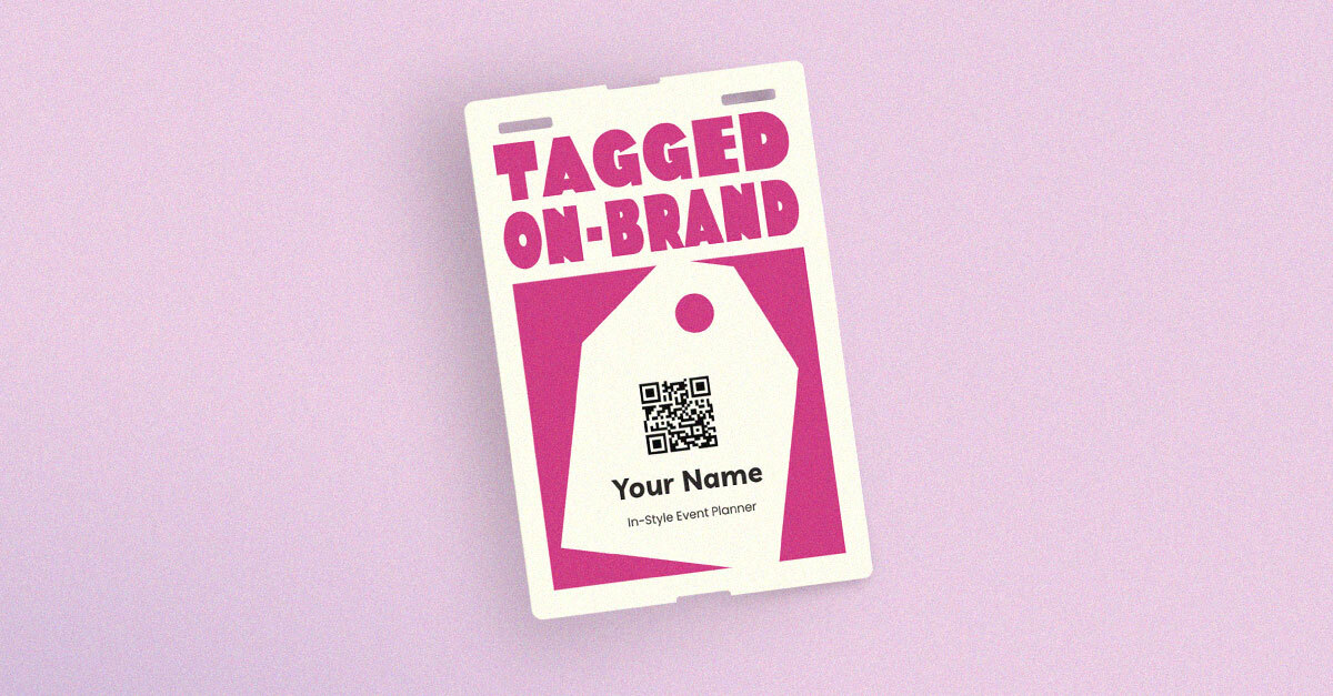 Custom event badges for retail and wholesale events