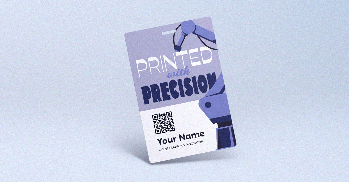 Custom event badges for manufacturing industry events