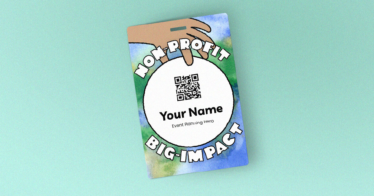 Custom event badges for non-profit and association events