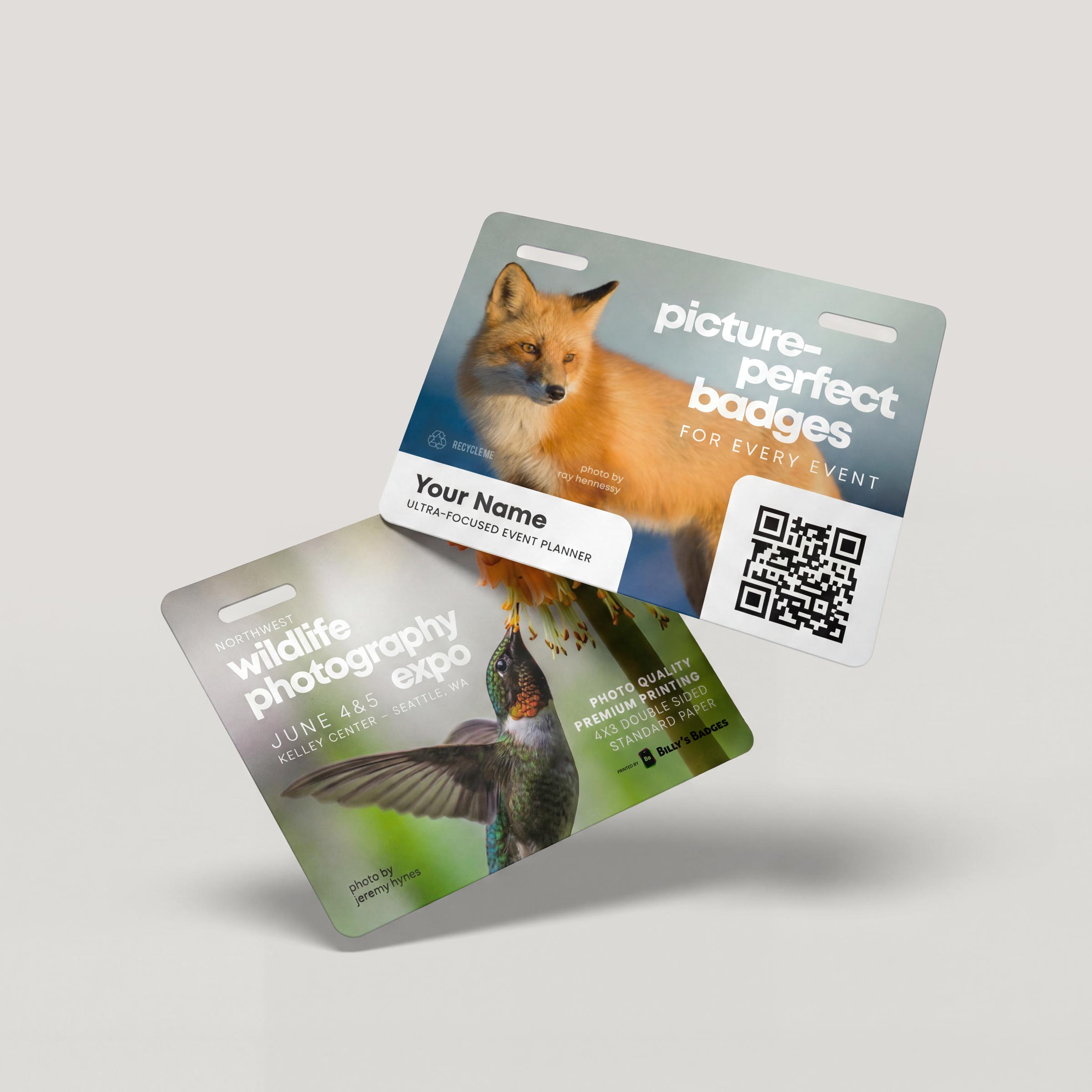 4 x 3 Paper Event Badges