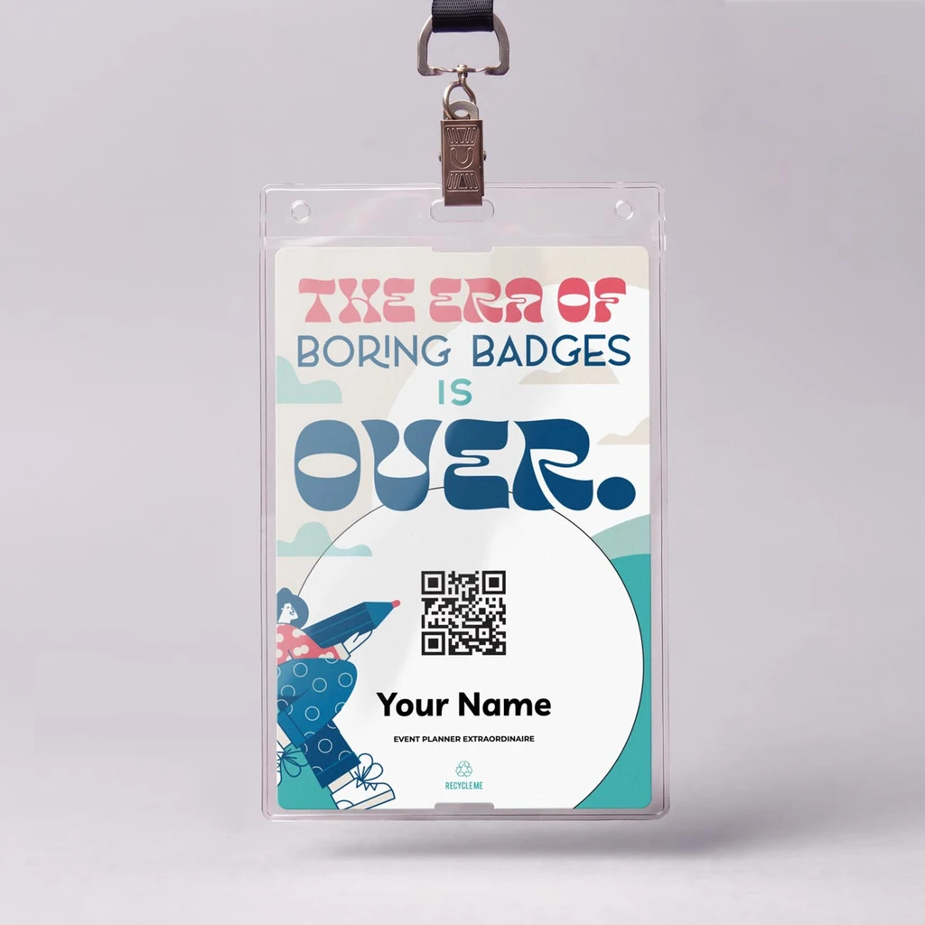 Clear 4x6 recyclable PVC badge holders