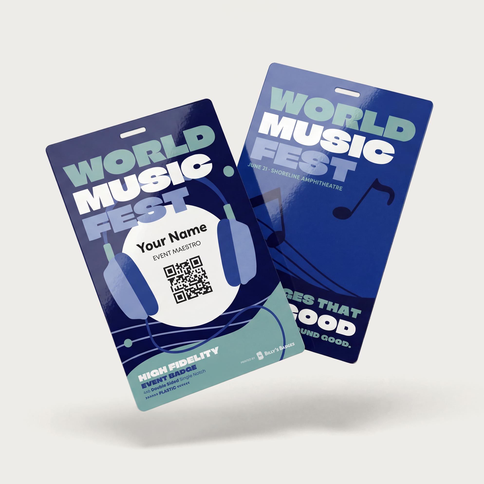 4 x 6 Plastic Event Badges