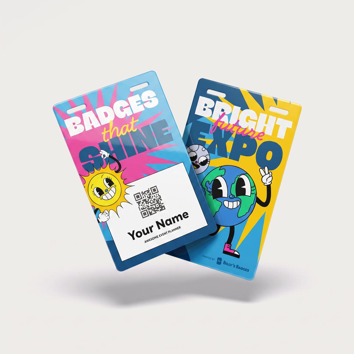 3.5 x 5.5 Plastic Event Badges